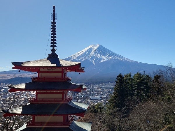 ■
【山梨・神奈川】感動絶景スポットと人気の桔梗信玄餅詰め放題!富士の絶景《新倉山浅間公園》に関東最大級約600万球の光の祭典《さがみ湖イルミリオン》へ♪1